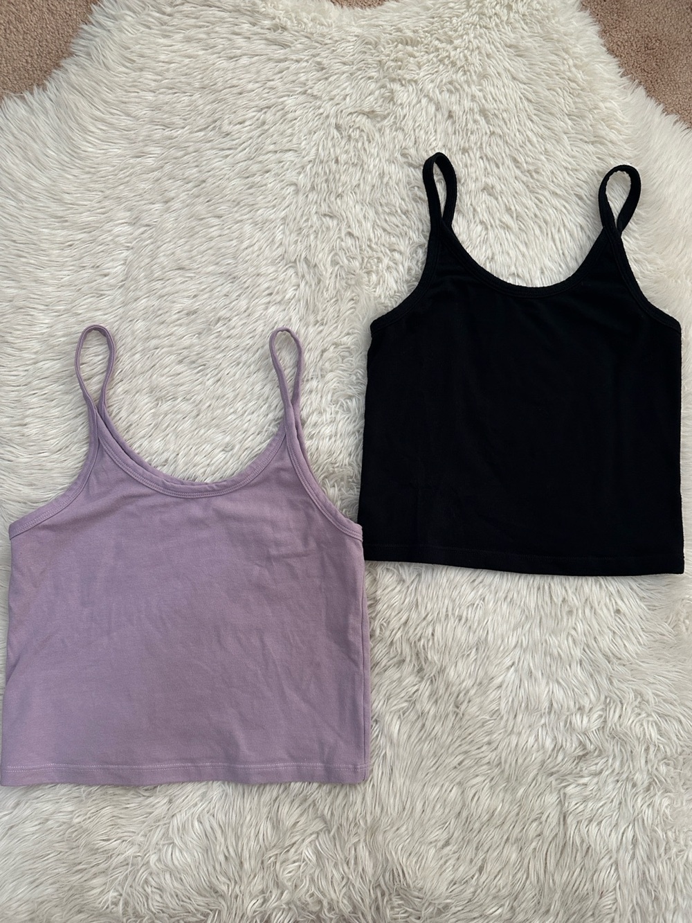ARQ Lavender and Black Spaghetti Strap tank Bundle